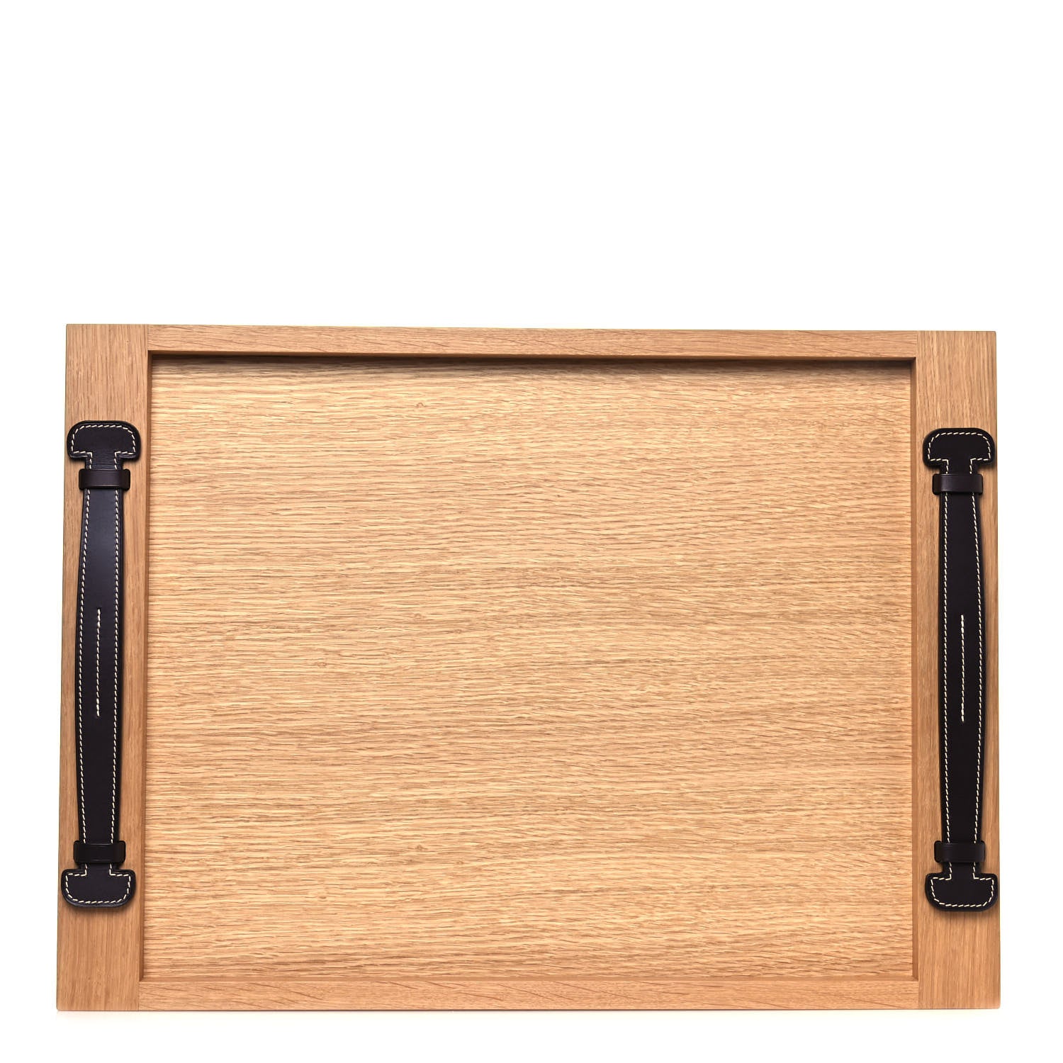 Hermes Natural Oak Wood Hunter Cowhide Medium Etriviere Tray Natural Ebene 1 of 7