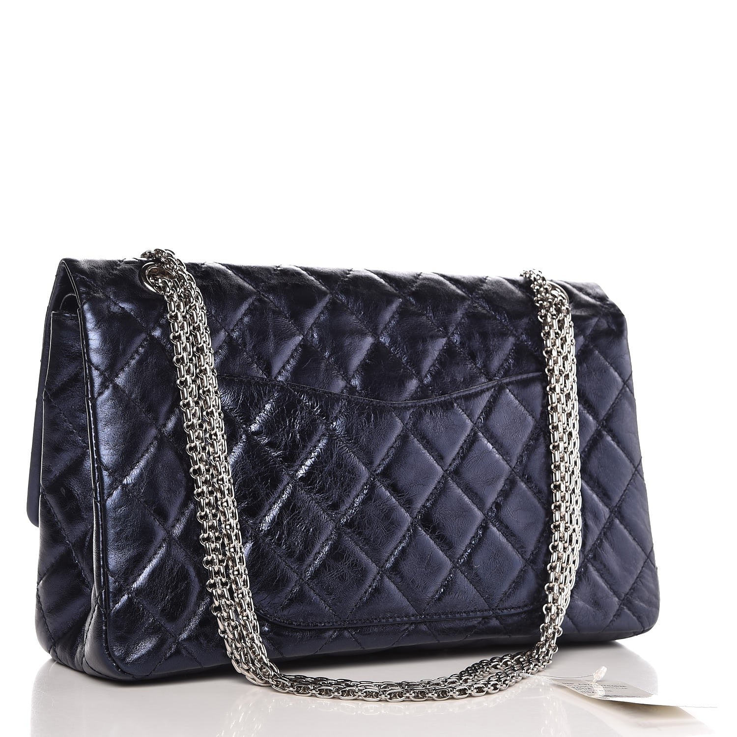 Chanel Metallic Aged Calfskin 2.55 Reissue Flap 227 Blue 4 of 11