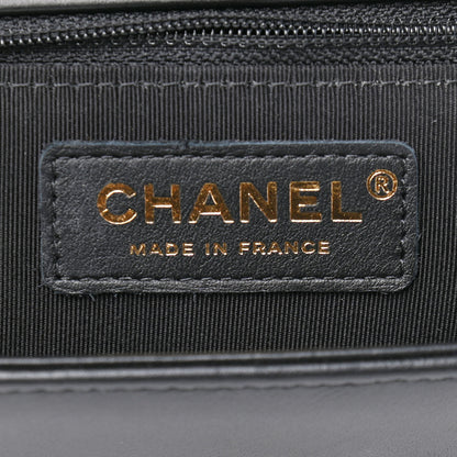 Chanel Calfskin Chevron Quilted New Medium Boy Flap Black 6 of 11
