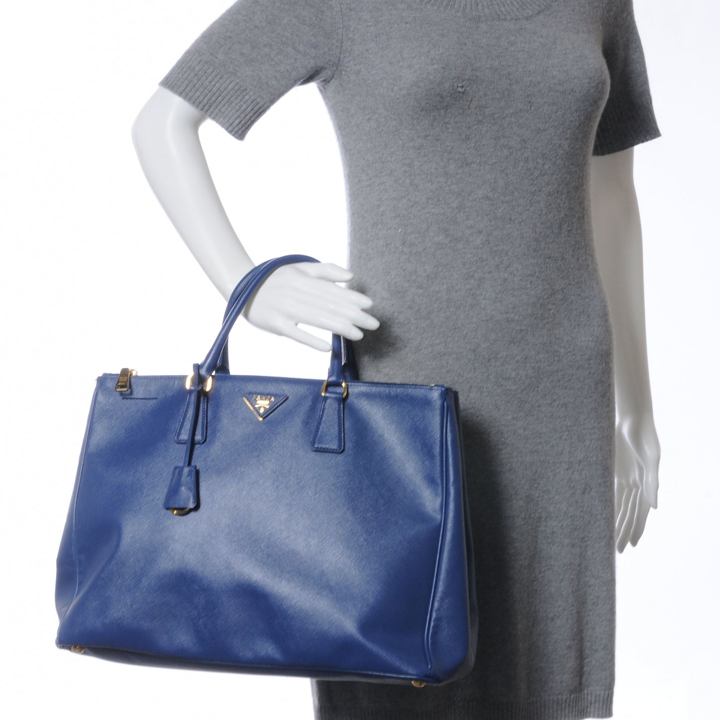 Saffiano Lux Large Tote Bluette