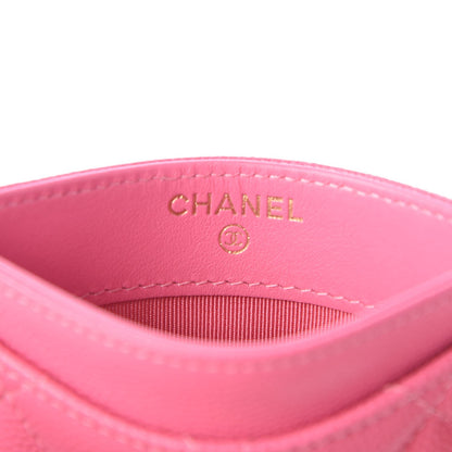 Chanel Caviar Quilted Card Holder Pink 6 of 9
