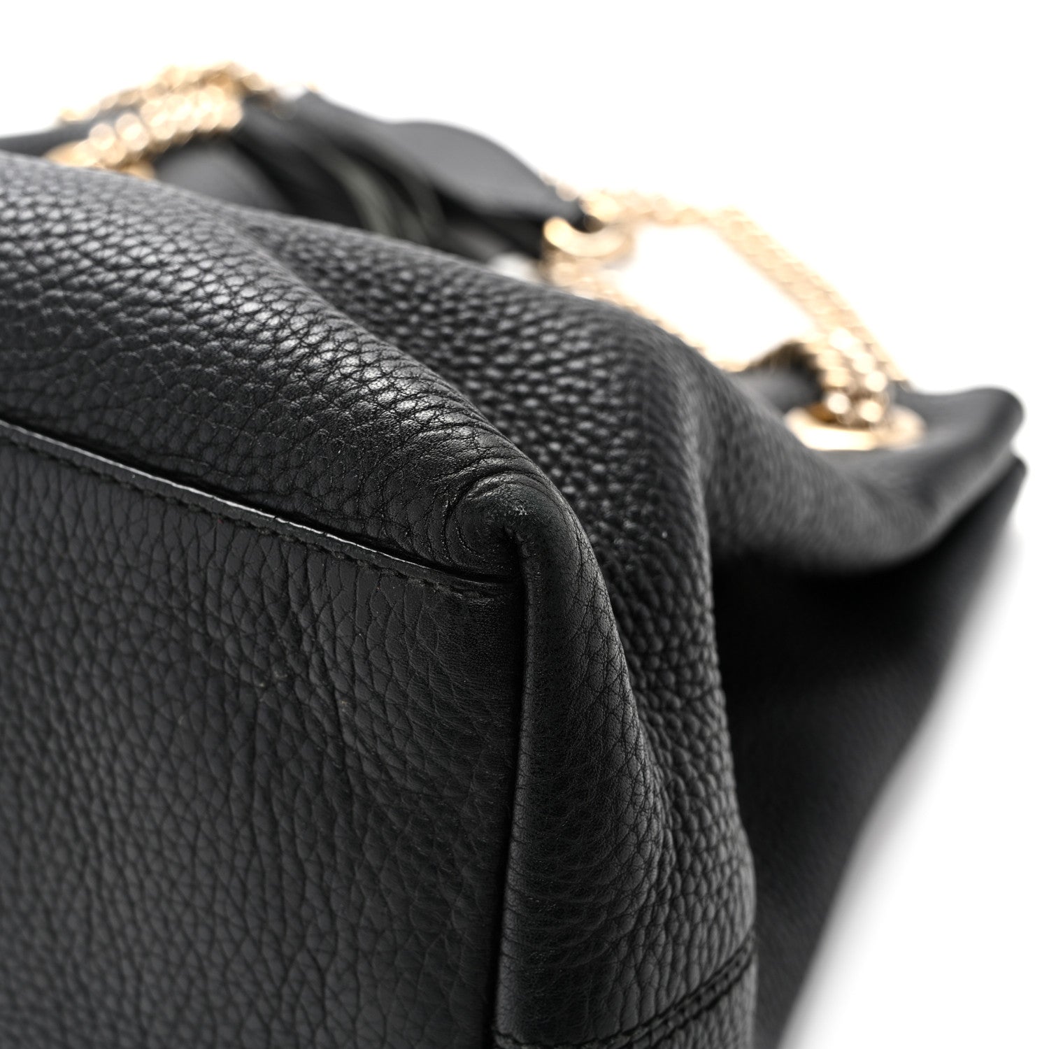 Gucci Pebbled Calfskin Medium Soho Chain Shoulder Bag Black 11 of 15