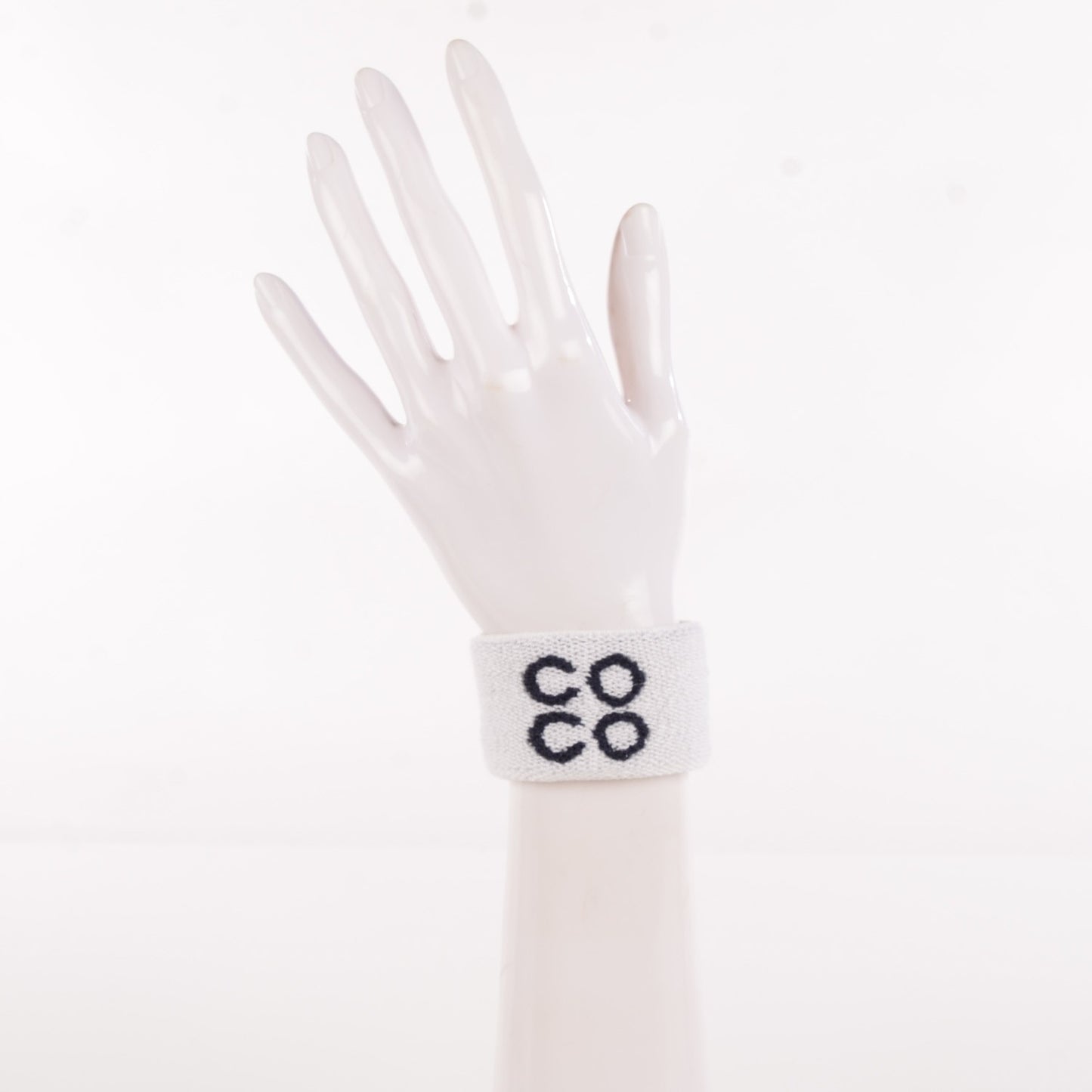Knit Coco CC Headband Wristband Set Black White