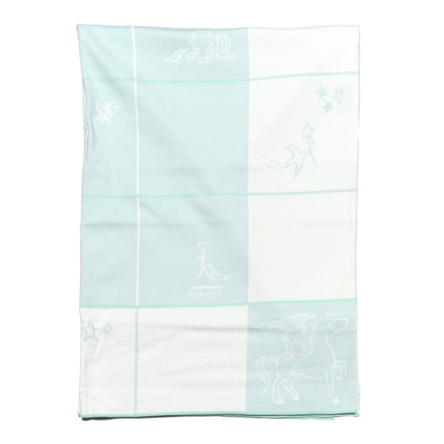 Hermes Cotton Cabriole Blanket Vert Aqua 1 of 3
