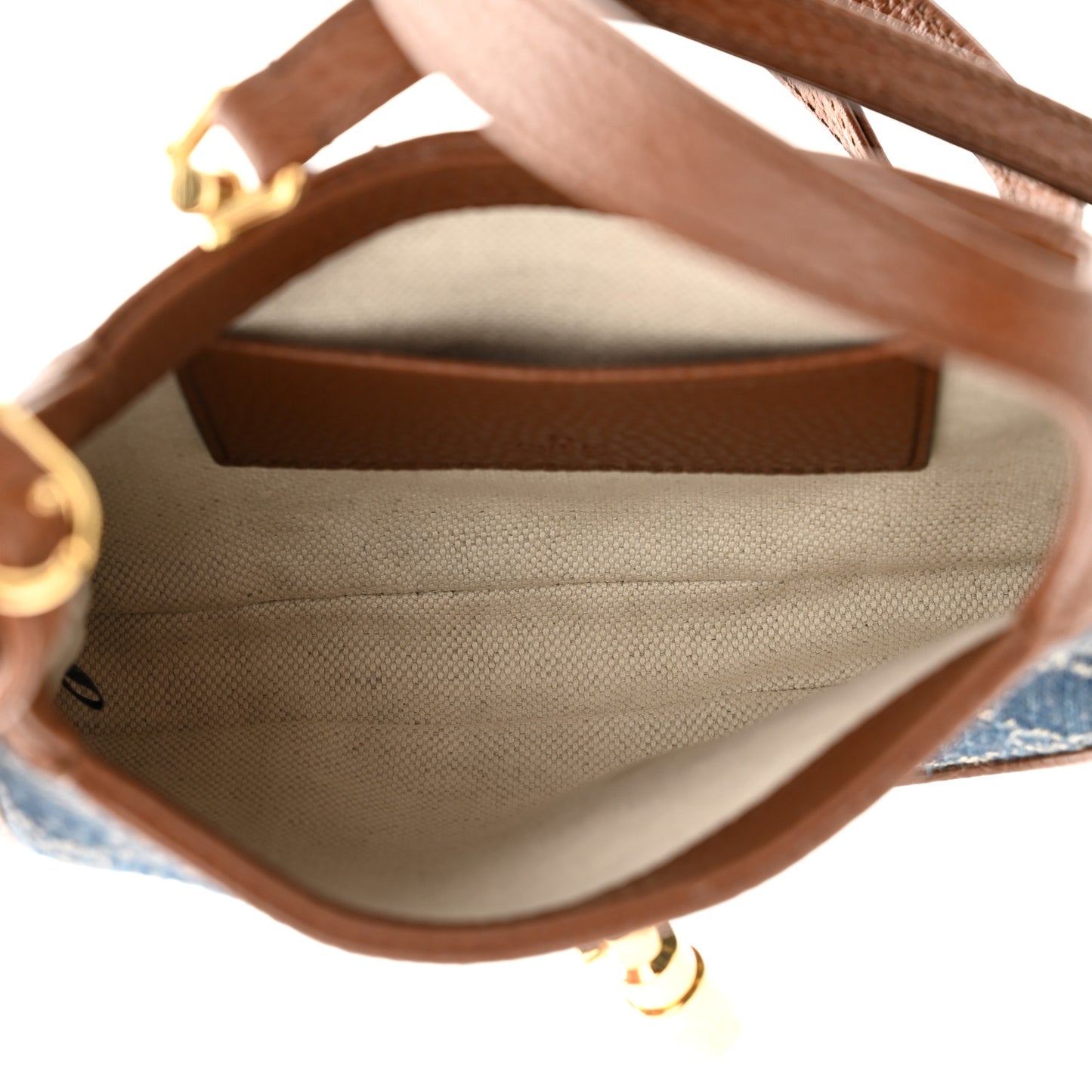New Denim GG Monogram Calfskin Mini Jackie 1961 Hobo Blue Tea Cuir
