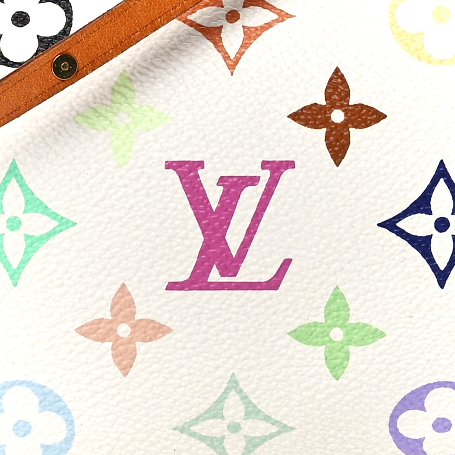 Monogram Multicolor Pochette Accessories White