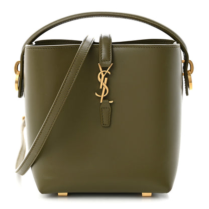 Saint Laurent Shiny Calfskin Le 37 Mini Bucket Bag Strong Moss 1 of 9