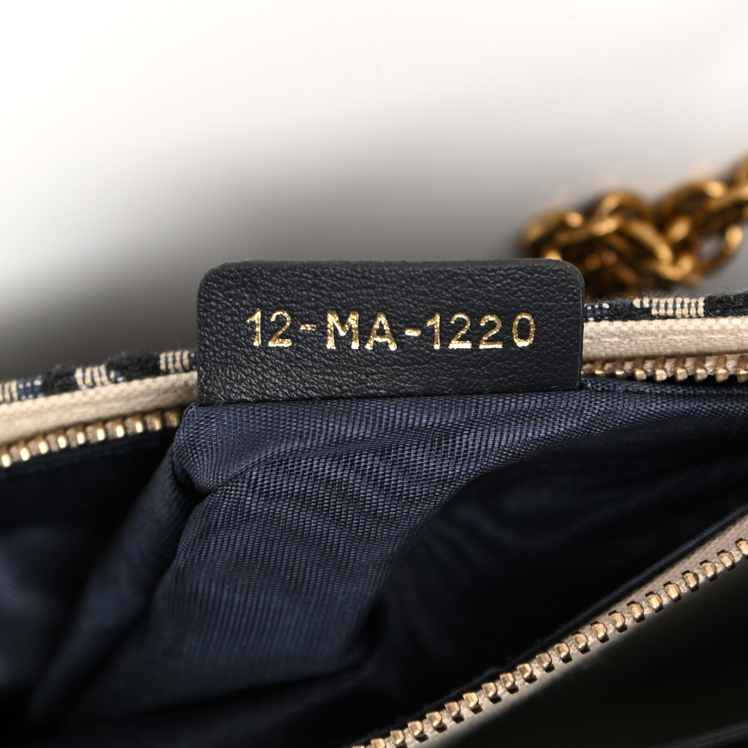 Christian Dior Oblique Saddle Chain Pouch Blue 7 of 11