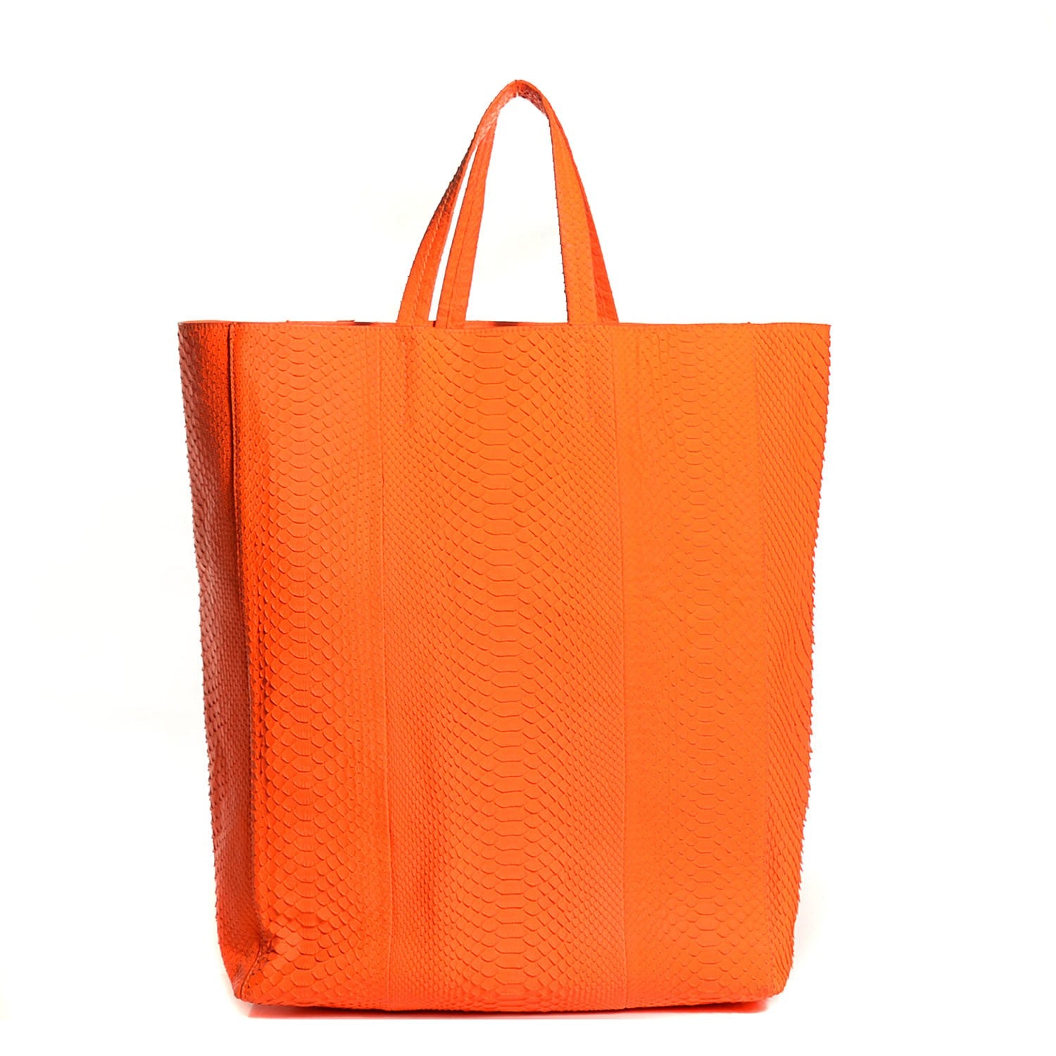 Celine Python Vertical Cabas Fluo Orange 1 of 7