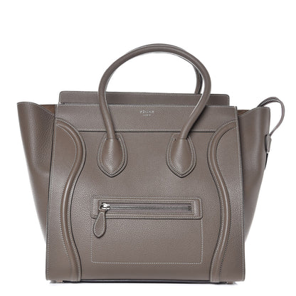 Celine Drummed Calfskin Mini Luggage Souris 1 of 8