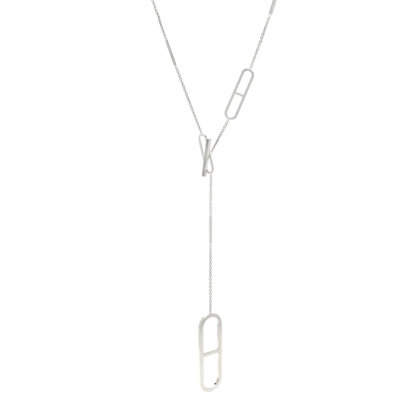 Sterling Silver Ever Chaine d'Ancre Long Lariat Necklace