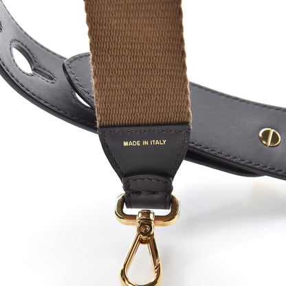 Fendi Ribbon Vitello Century FF 1974 Studded Strap You Fango Marrone Ebano 4 of 5