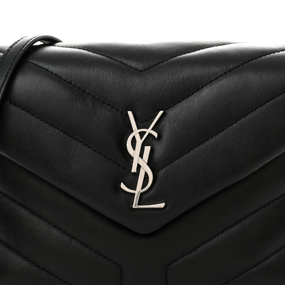 Saint Laurent Calfskin Y Quilted Monogram Toy Loulou Crossbody Bag Black 8 of 10