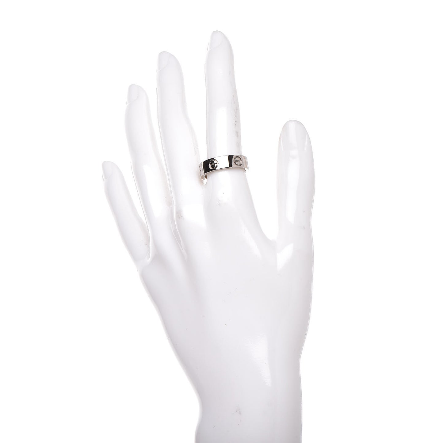 18K White Gold 5.5mm LOVE Ring 54 6.75
