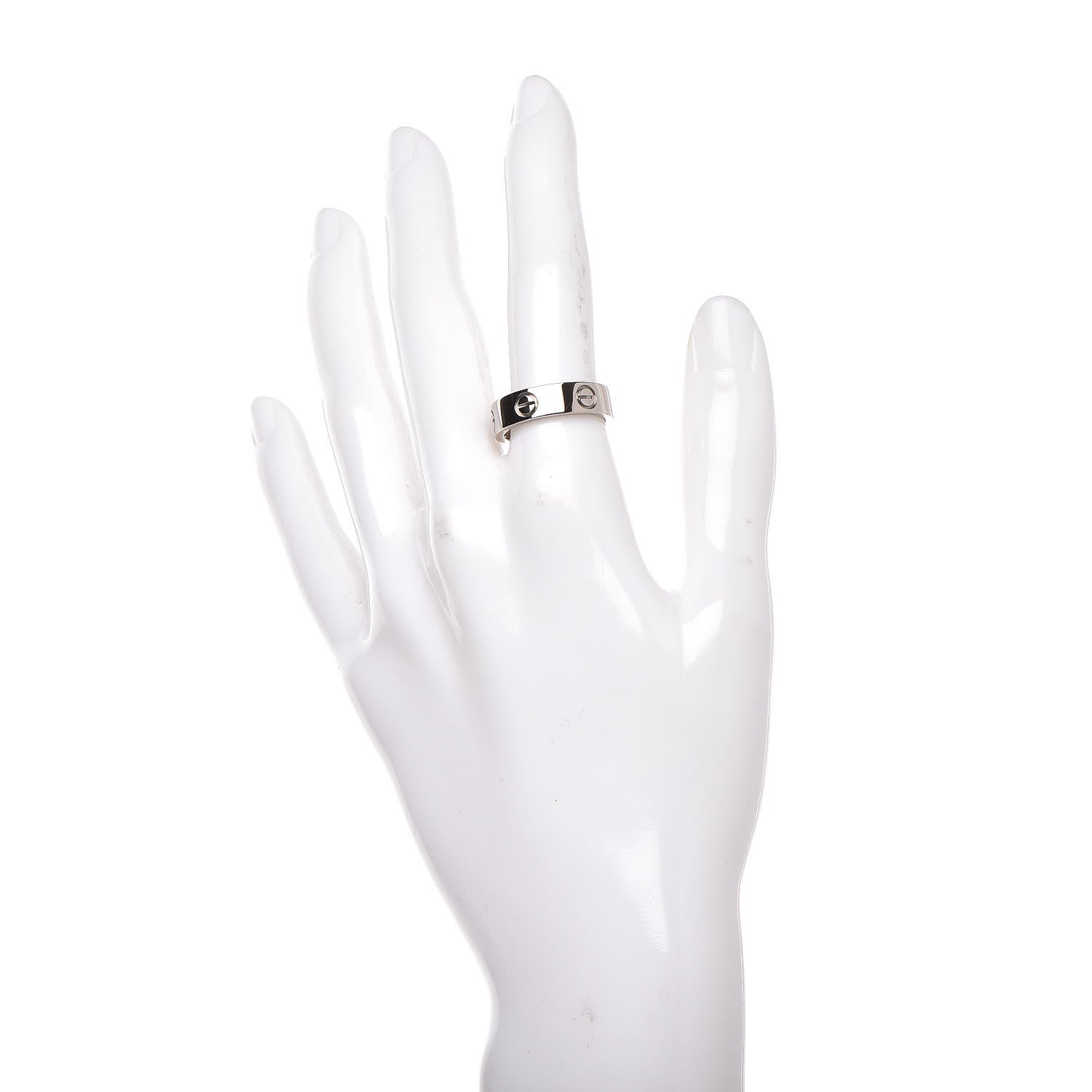Cartier 18K White Gold 5.5mm LOVE Ring 54 6.75 2 of 4