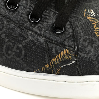 Gucci GG Supreme Monogram Tiger Ayers Web Mens New Ace Sneakers 9 Black 17 of 18