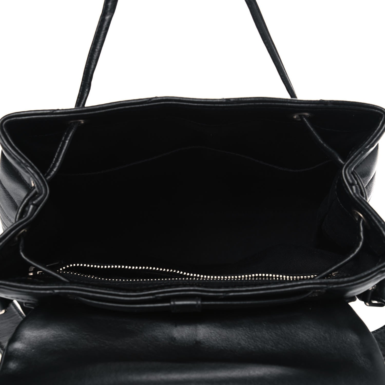 Saint Laurent Calfskin Y Quilted Monogram Small Loulou Backpack Black 4 of 9