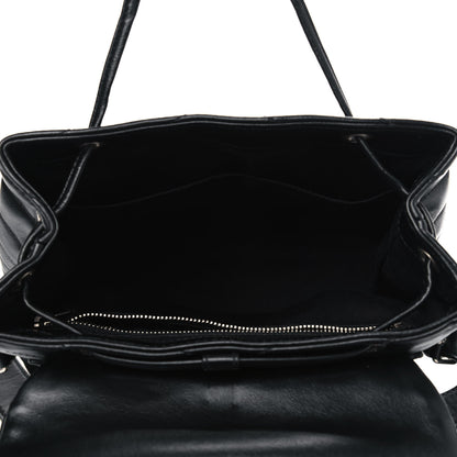 Saint Laurent Calfskin Y Quilted Monogram Small Loulou Backpack Black 4 of 9
