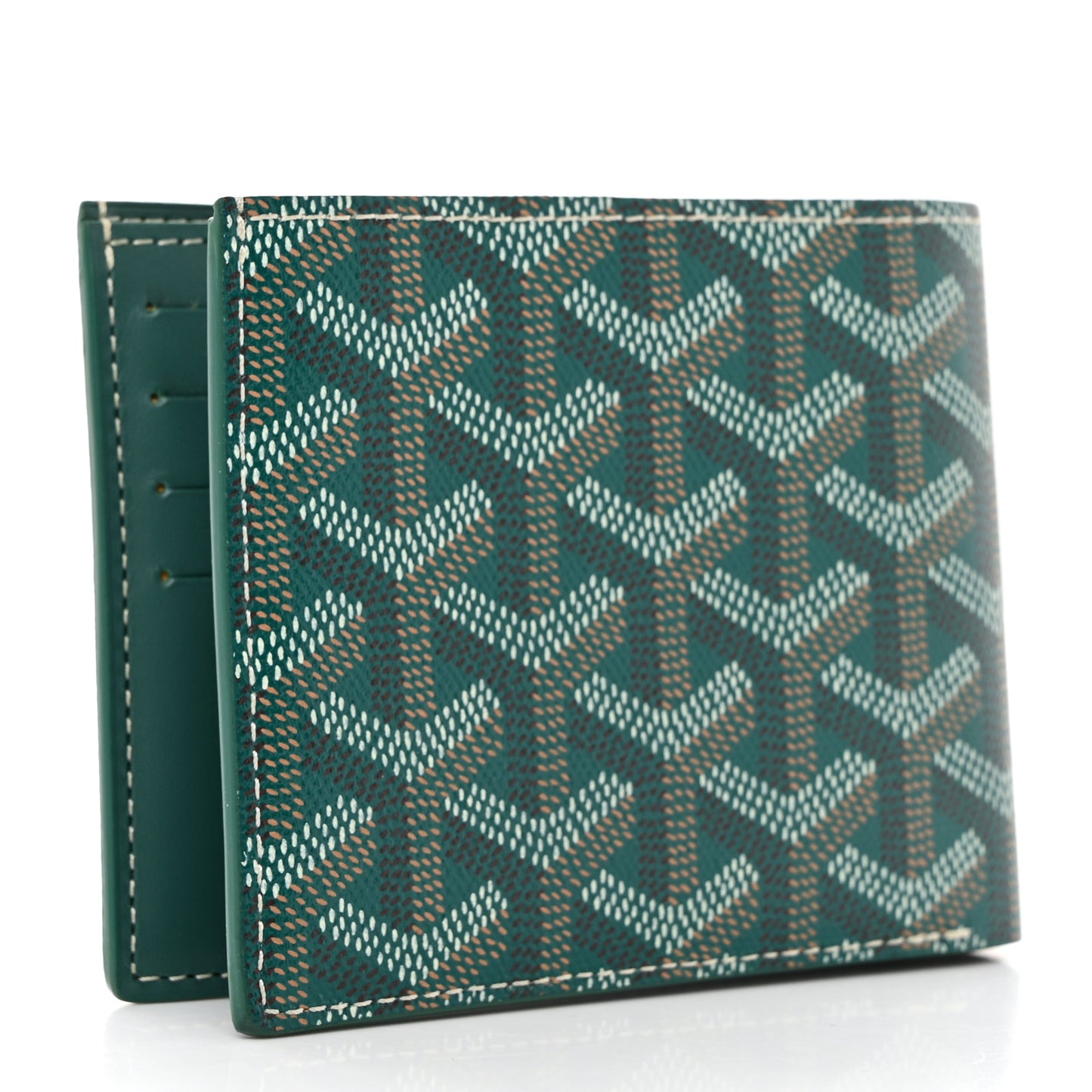 Goyardine Bi-Fold Victoire PM Wallet Green