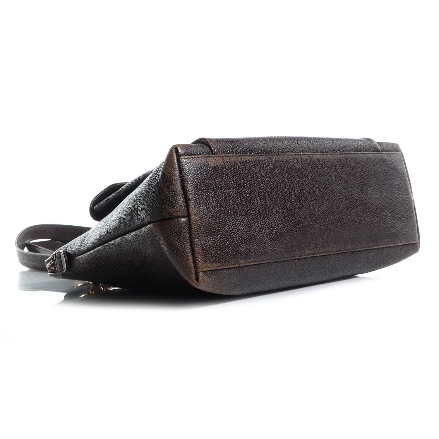 Chanel Caviar Flap Shoulder Bag Dark Brown 4 of 9