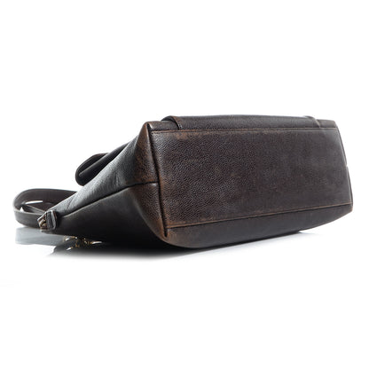 Chanel Caviar Flap Shoulder Bag Dark Brown 4 of 9