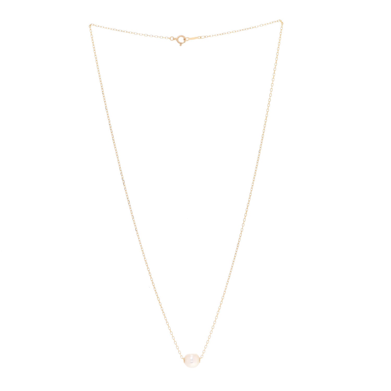 Mikimoto 18K Yellow Gold Akoya Pearl 8mm Single Pendant Necklace 3 of 8
