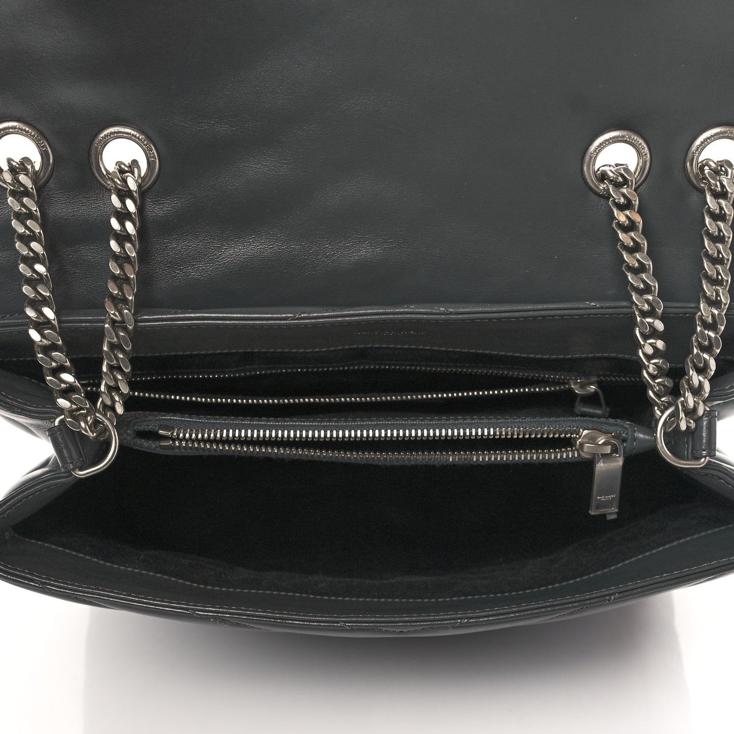 Calfskin Y Quilted Monogram Medium Loulou Chain Satchel Earth