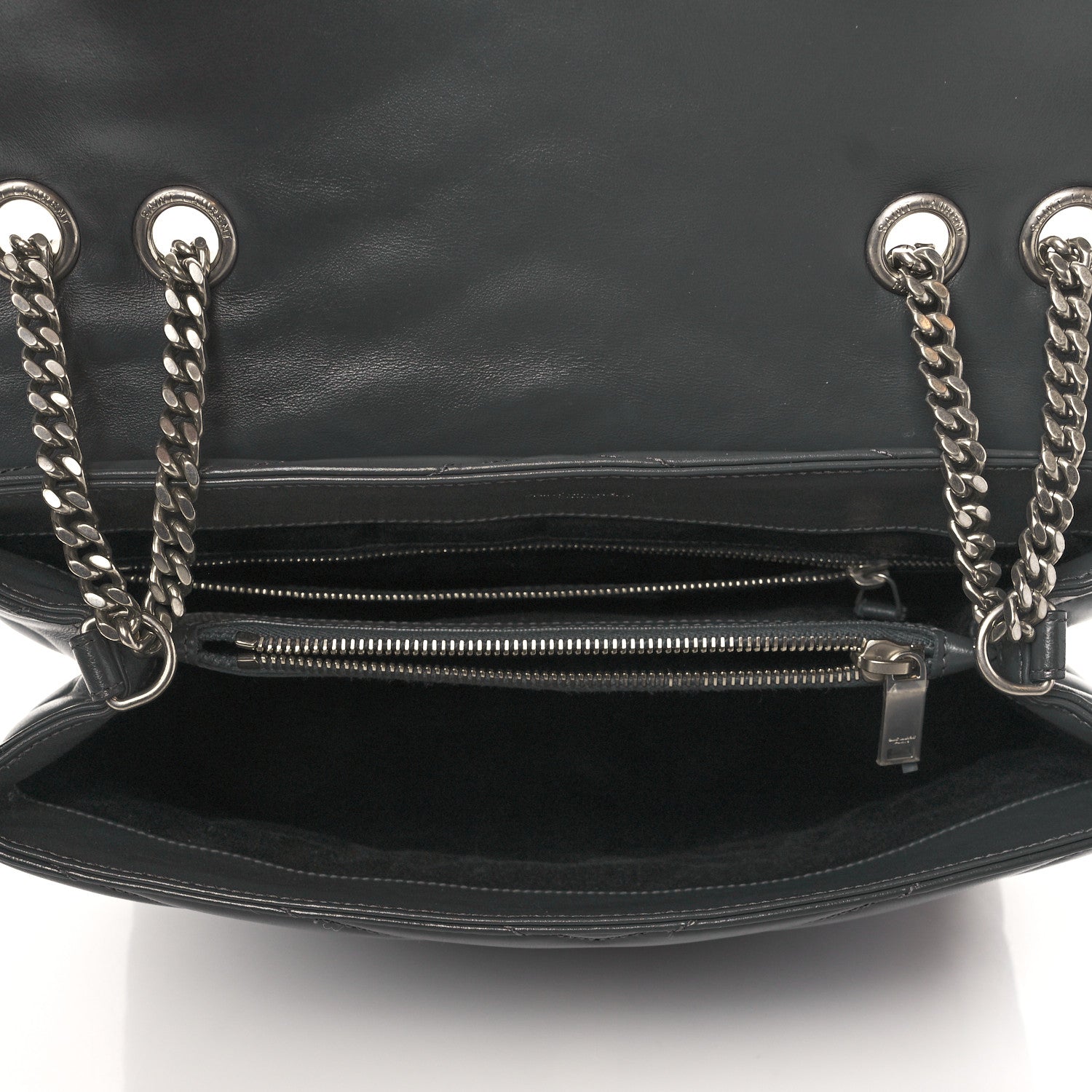 Saint Laurent Calfskin Y Quilted Monogram Medium Loulou Chain Satchel Earth 4 of 8