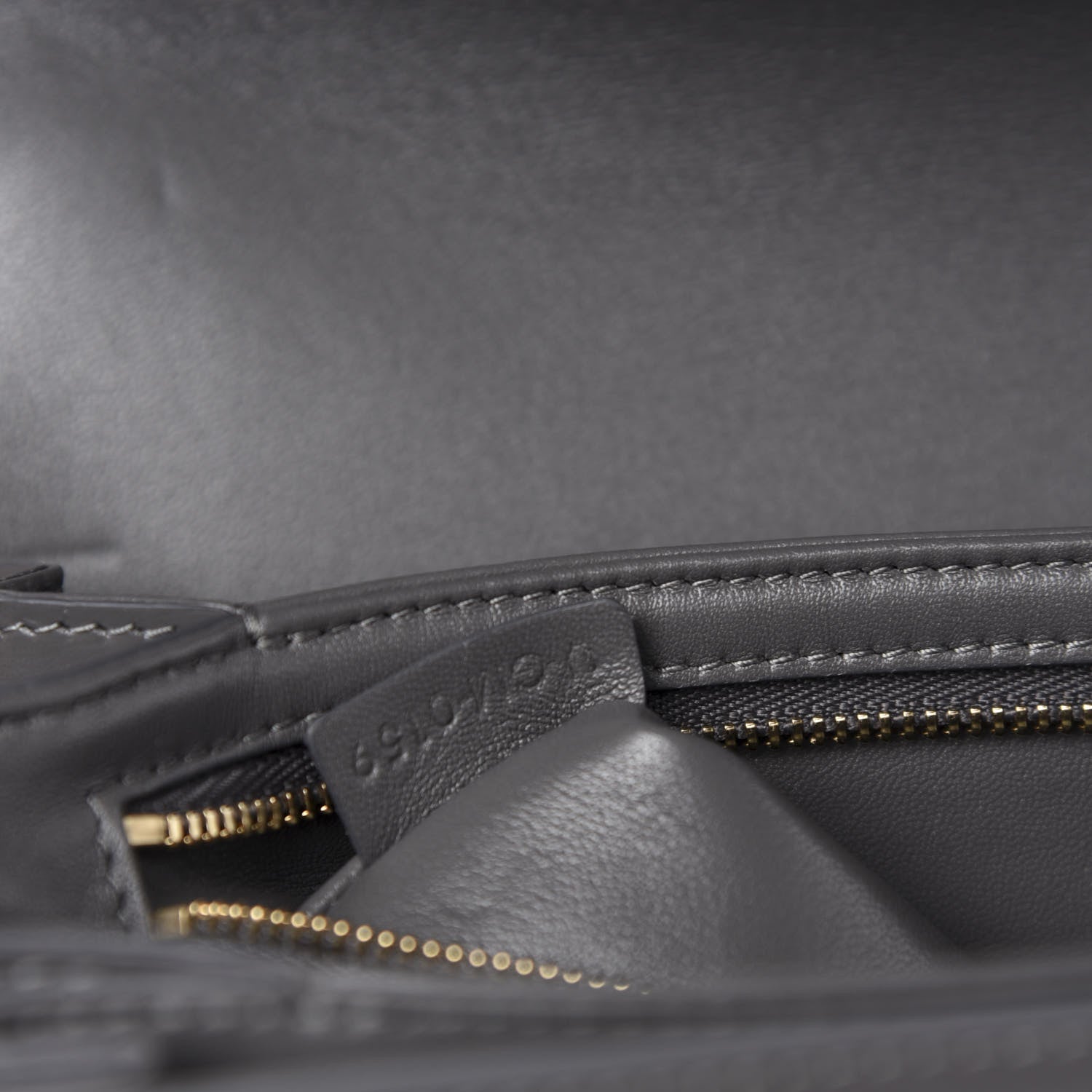 Celine Shiny Calfskin Medium Triomphe Grey 11 of 12