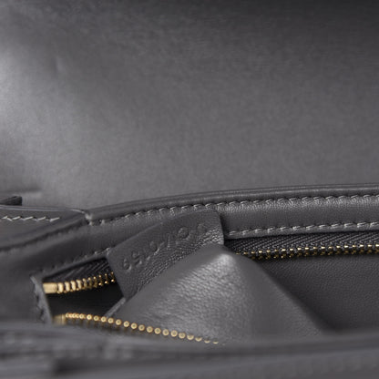 Celine Shiny Calfskin Medium Triomphe Grey 11 of 12