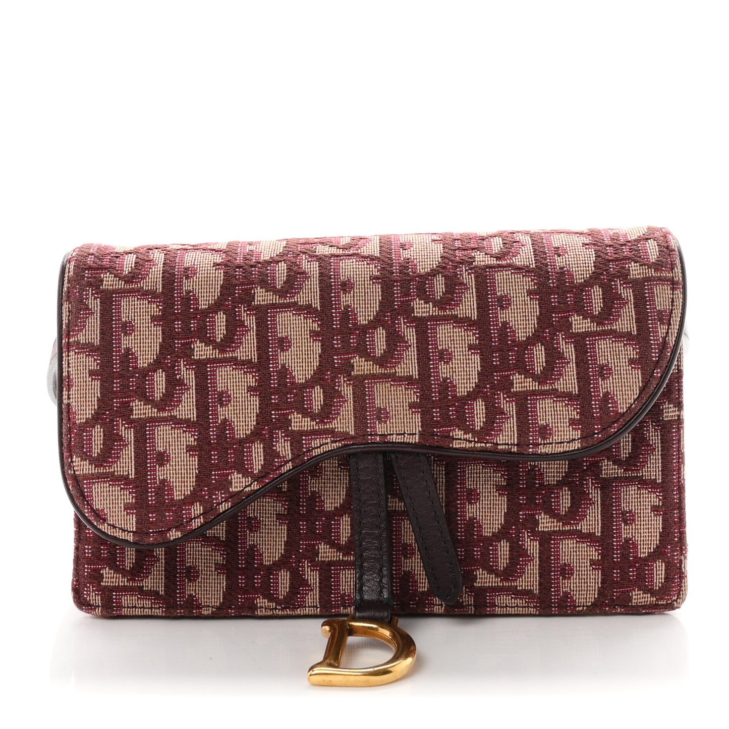 Oblique Saddle Belt Bag Bordeaux