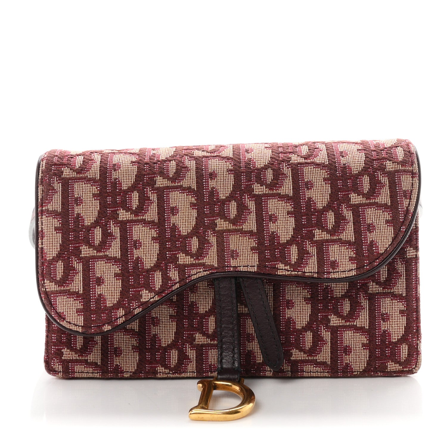 Christian Dior Oblique Saddle Belt Bag Bordeaux 1 of 11
