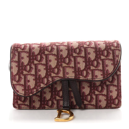 Christian Dior Oblique Saddle Belt Bag Bordeaux 1 of 11
