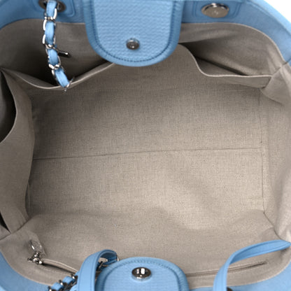 Chanel Mixed Fibers Medium Deauville Tote Light Blue 6 of 12