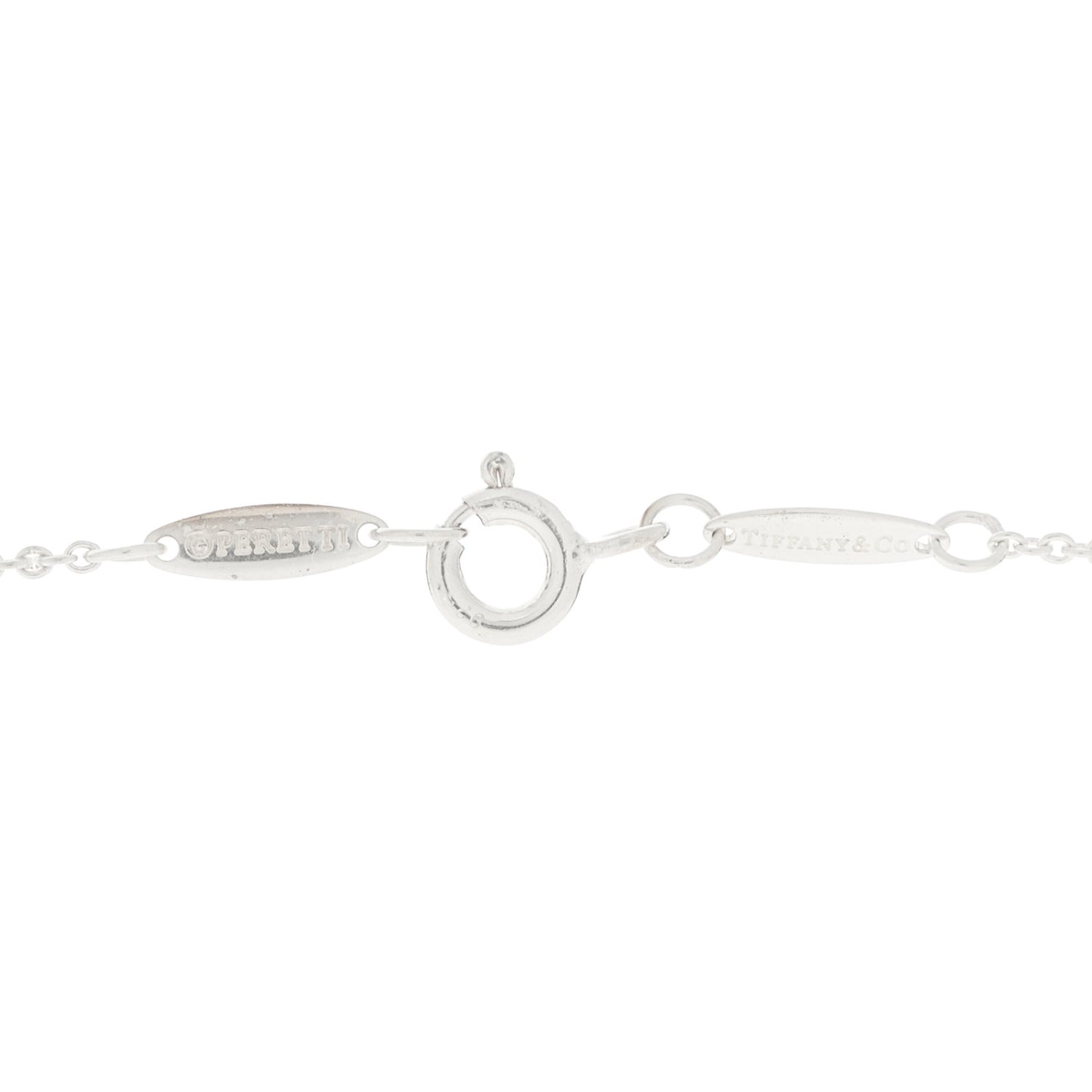 Sterling Silver 14mm Elsa Peretti Bean Pendant Necklace