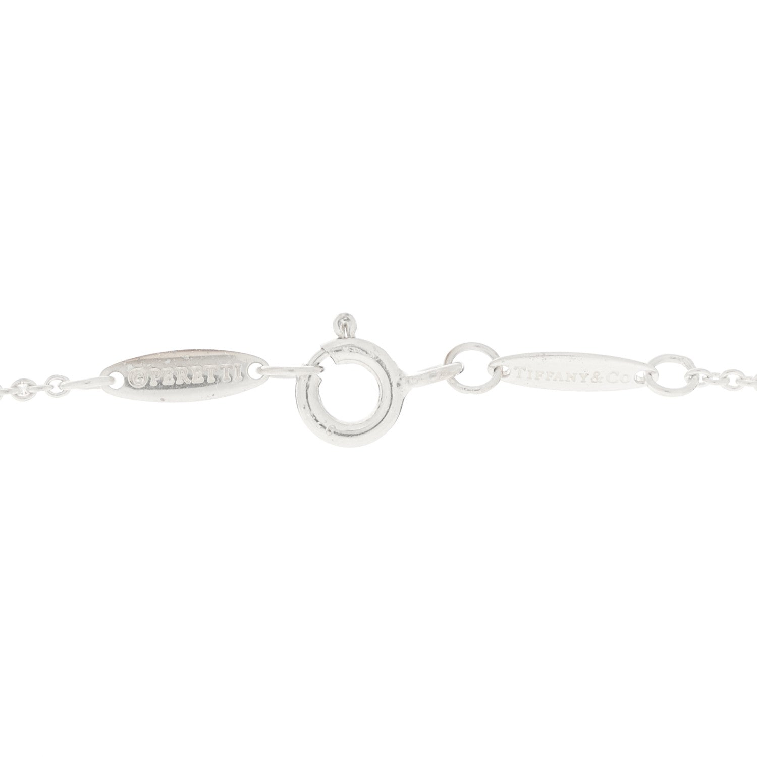 Tiffany Sterling Silver 14mm Elsa Peretti Bean Pendant Necklace 4 of 5