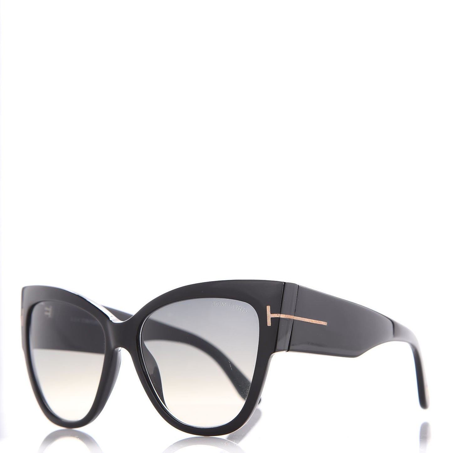Acetate Anoushka Cat Eye Sunglasses TF371 Black