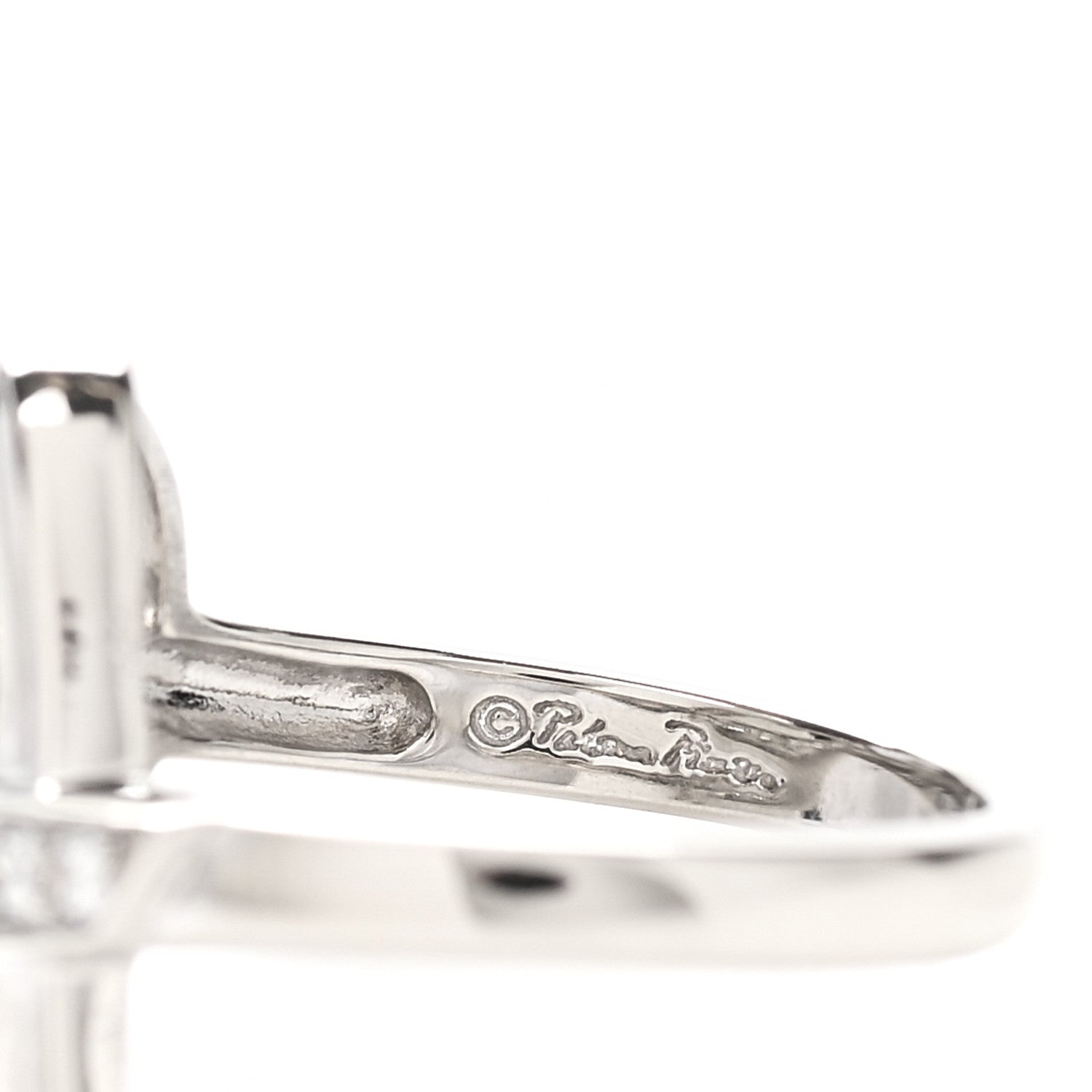 Tiffany 18K White Gold Diamond Paloma Picasso Loving Heart Ring 49 5 9 of 10