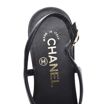 Chanel Patent Camellia Thong Sandals 36 Black White 8 of 12