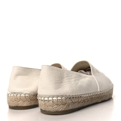 Chanel Lambskin CC Espadrilles 39 White 4 of 10