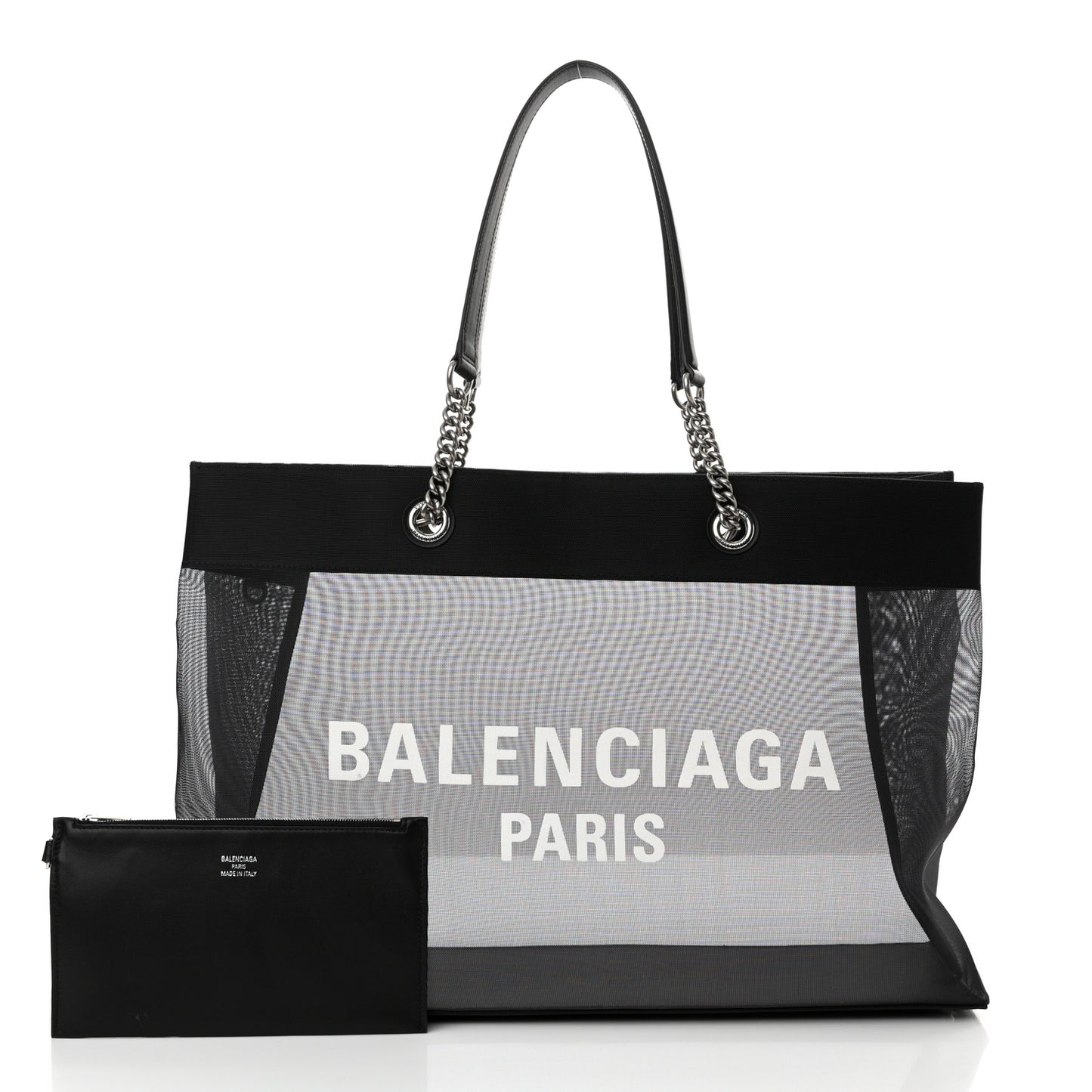 Mesh Large Duty Free Tote Black