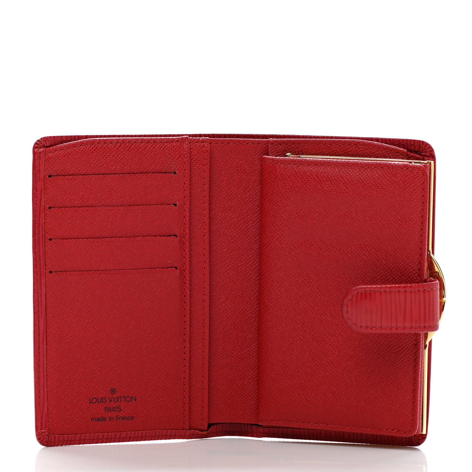 Louis Vuitton Epi French Purse Wallet Castillan Red 5 of 9