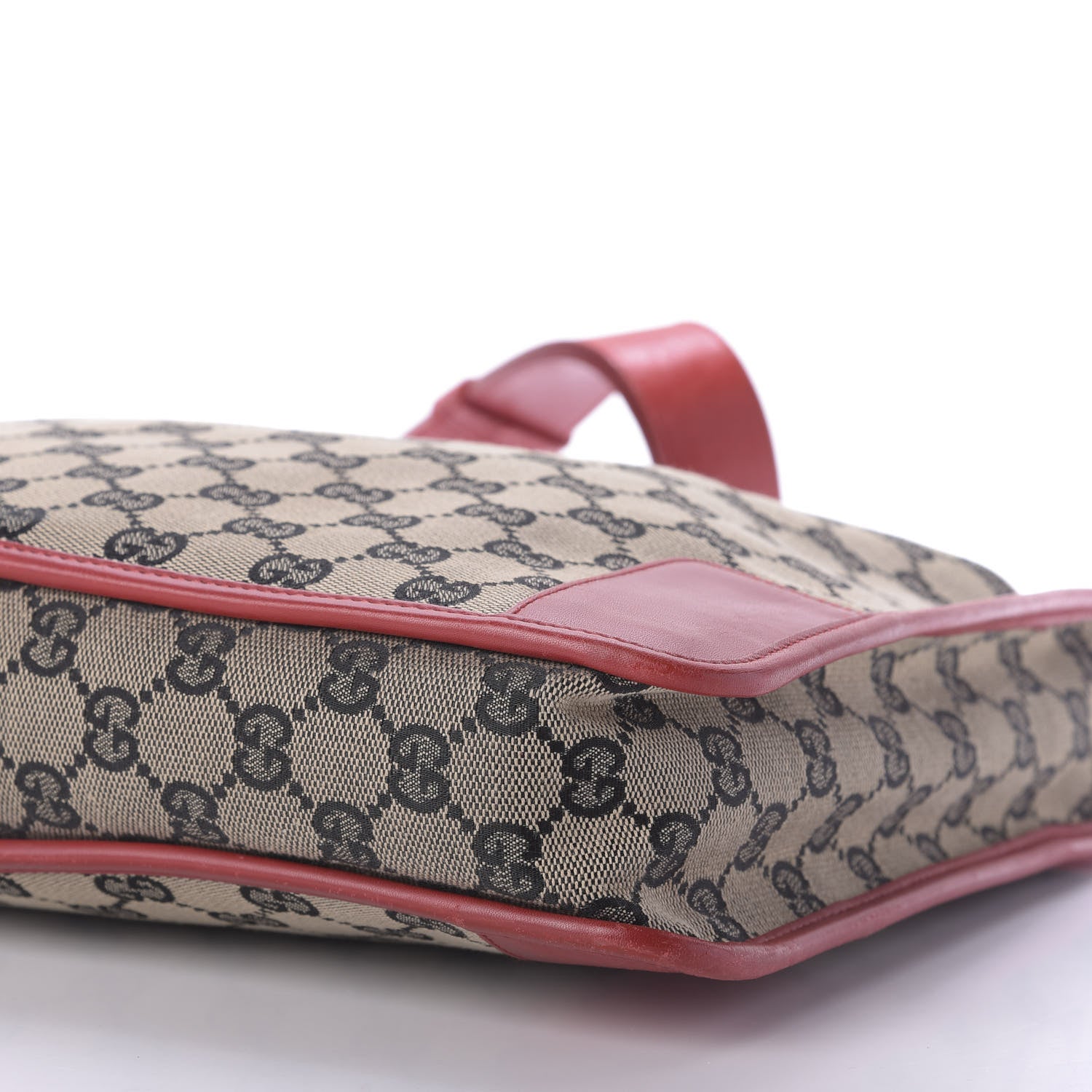 Gucci Monogram Shoulder Bag Black Red 7 of 9