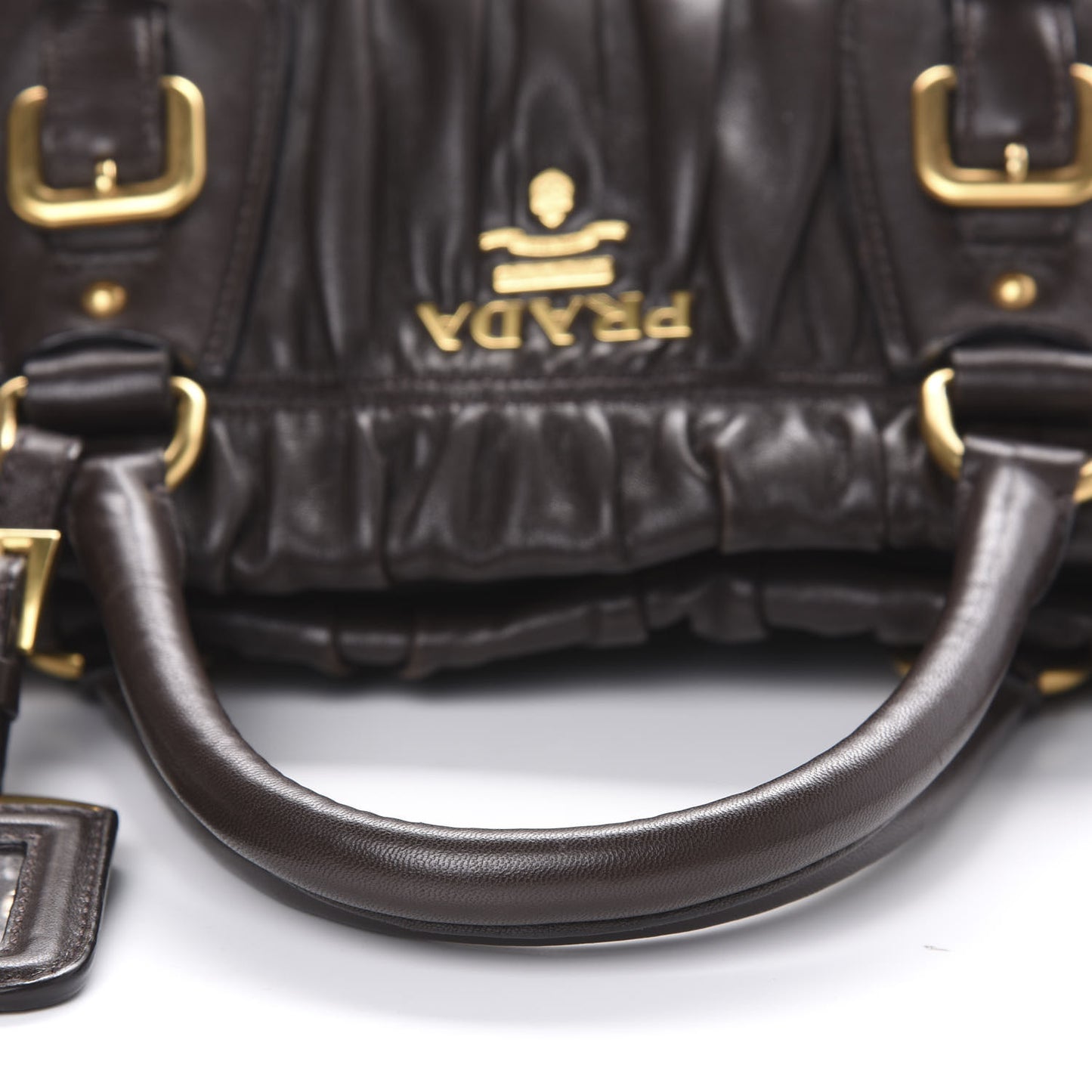 Nappa Gaufre Shopping Satchel Brown
