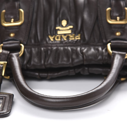 Prada Nappa Gaufre Shopping Satchel Brown 12 of 14