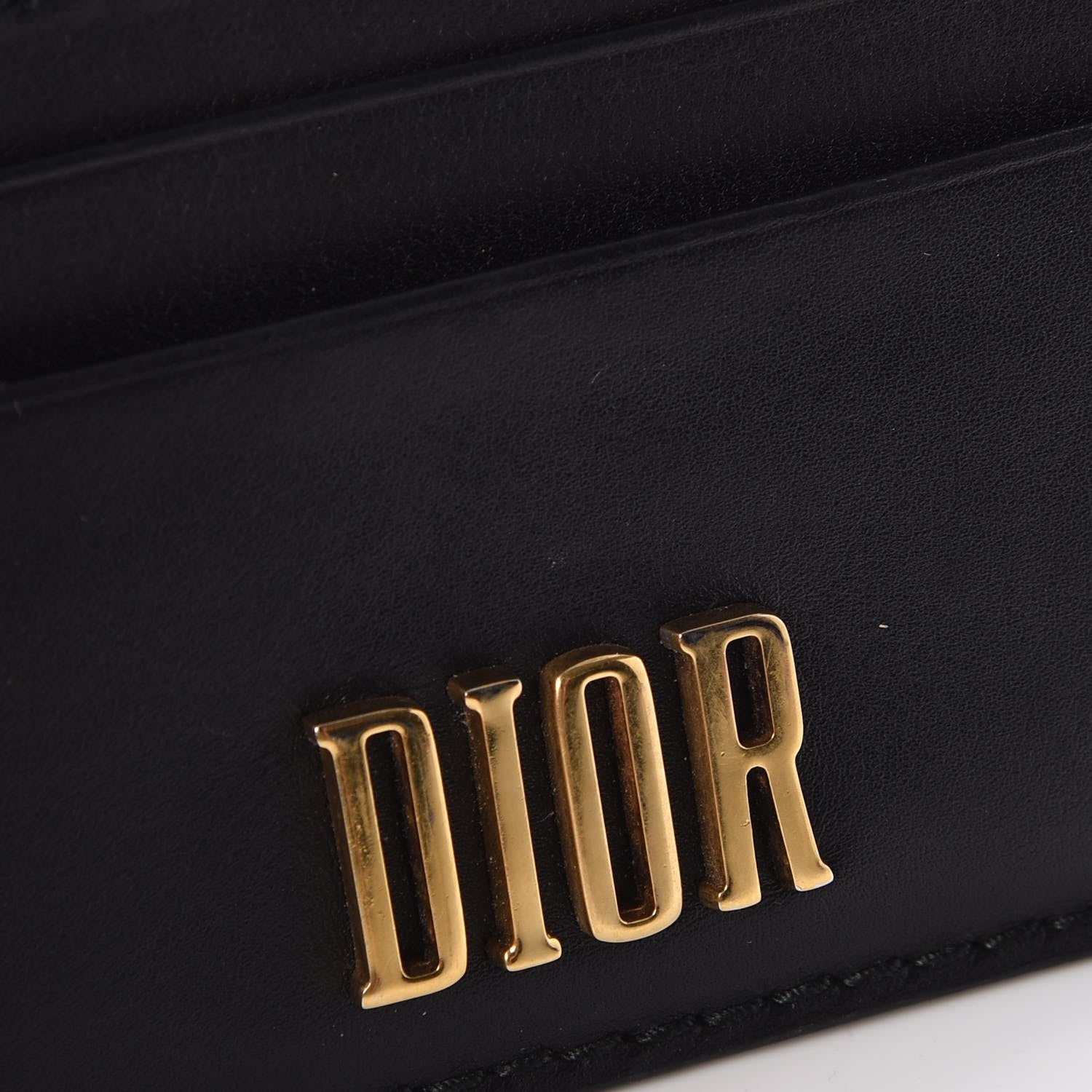 Christian Dior Calfskin D-Fence Card Holder Black 10 of 12