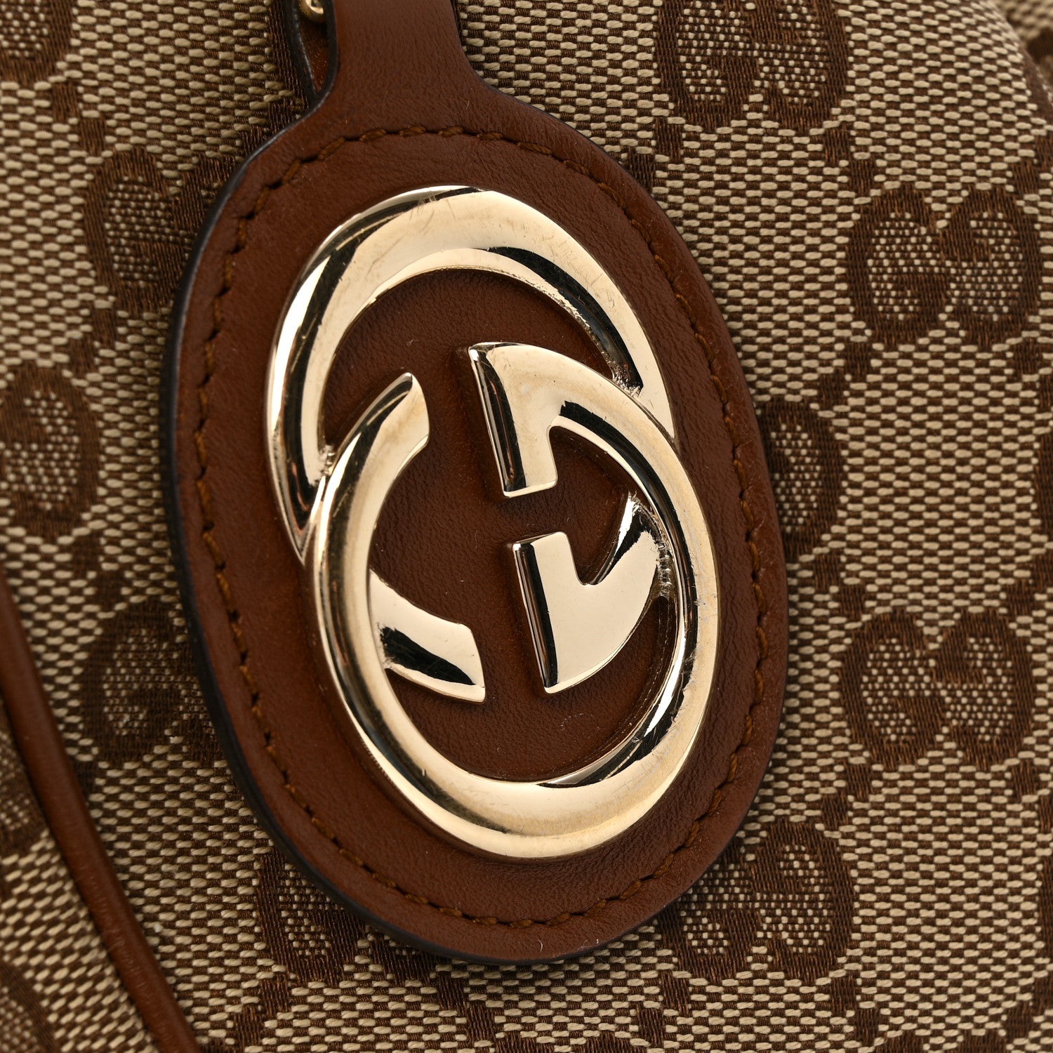 Gucci Monogram Large Sukey Tote Brown 15 of 15