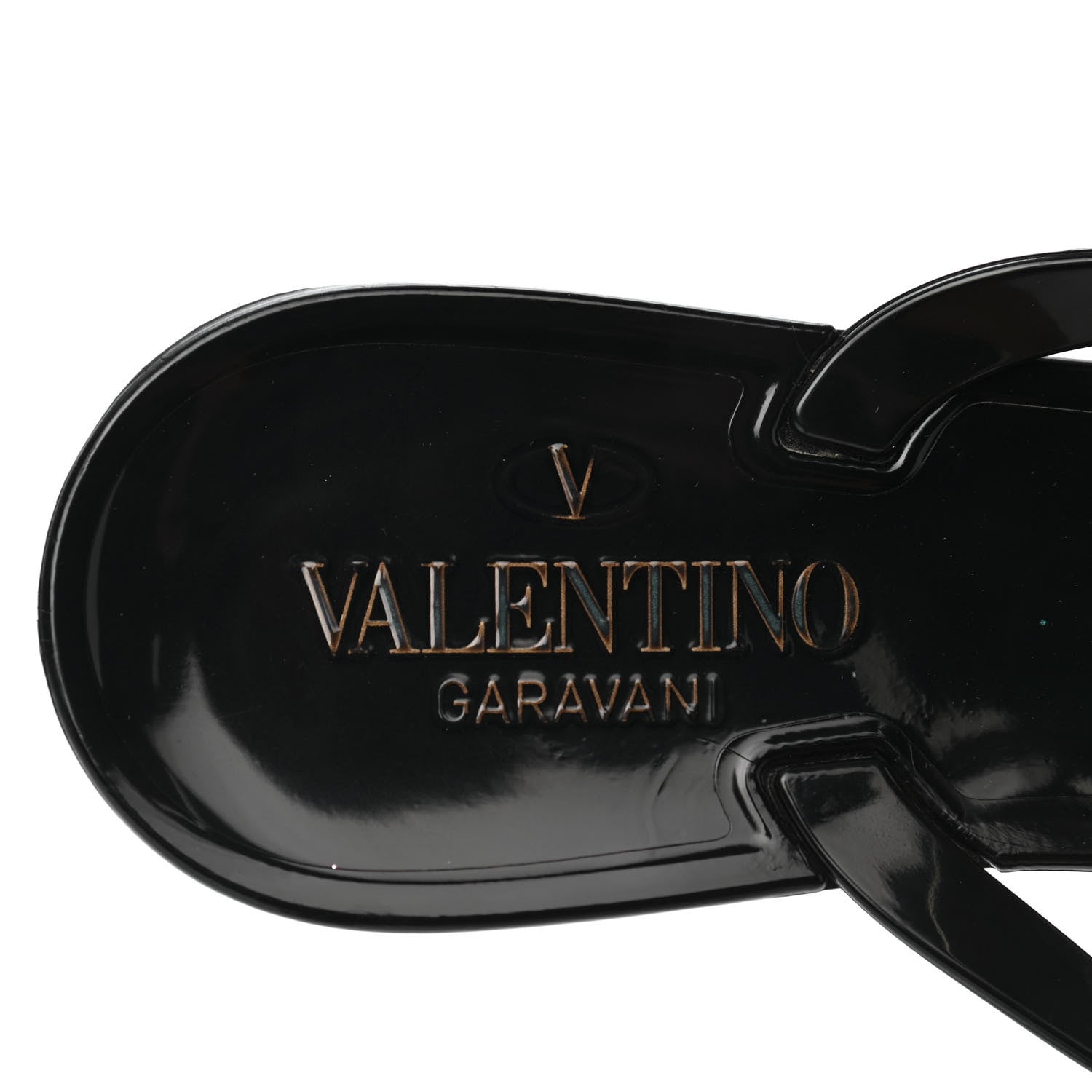 Valentino Garavani PVC Jelly Rockstud Bow Thong Sandals 39 Black 7 of 11