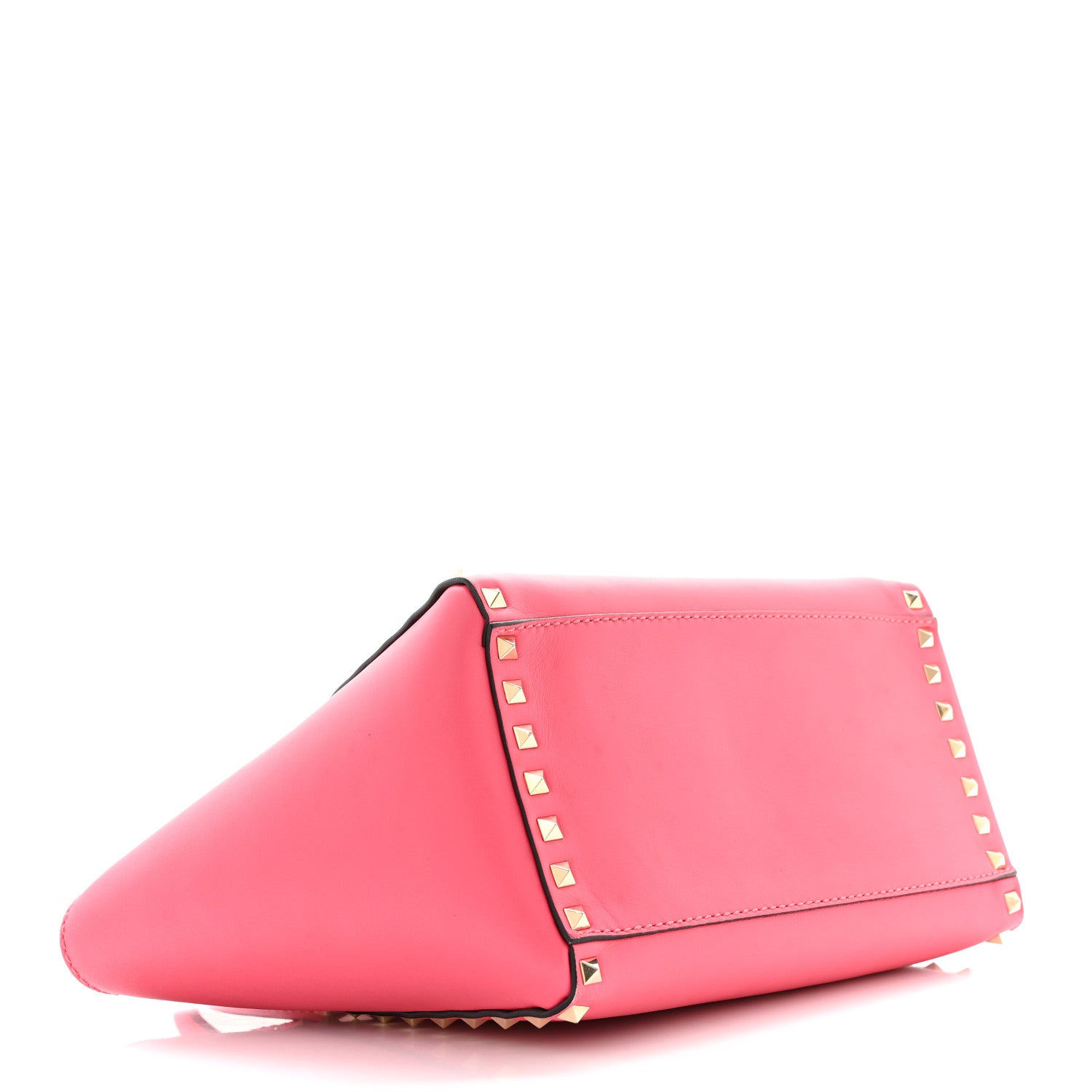 Valentino Garavani Vitello Small Rockstud Double Handle Tote Raspberry 4 of 11