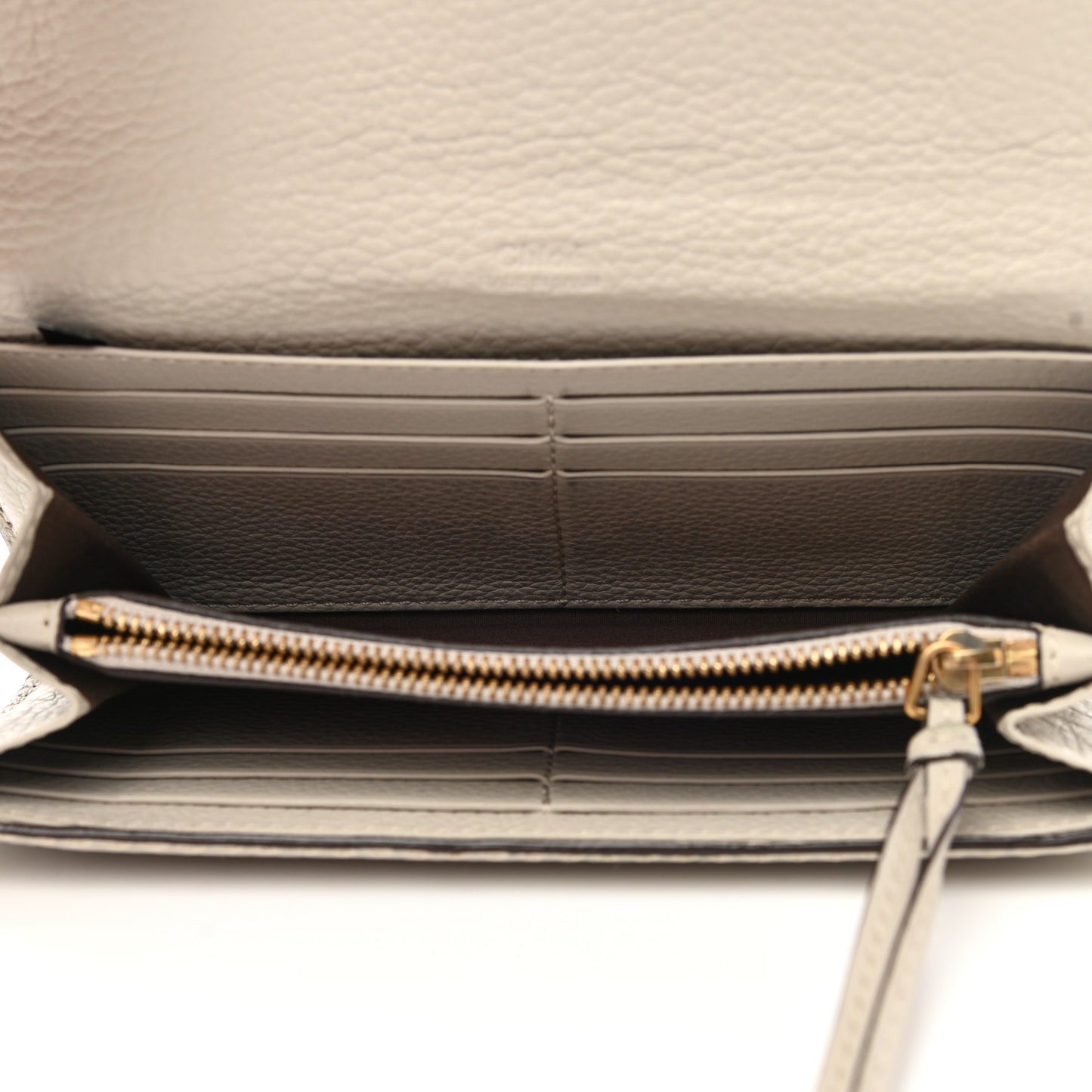 Calfskin Marcie Continental Flap Wallet Dove